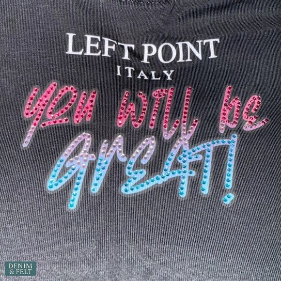 Left Point Limited Edition Bear Rhinestone Black T-Shirt Size XL NEW/NWT - Picture 9 of 11